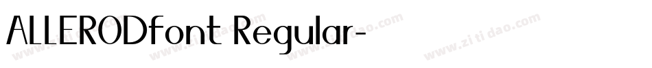 ALLERODfont Regular字体转换